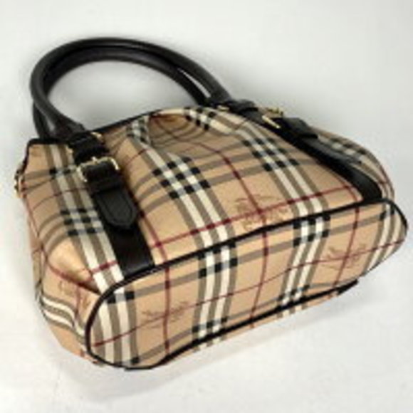 Burberry checked Shoulder Bag canvas beige brown - Picture 2 of 6